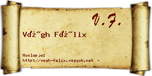 Végh Félix névjegykártya