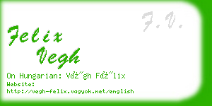 felix vegh business card